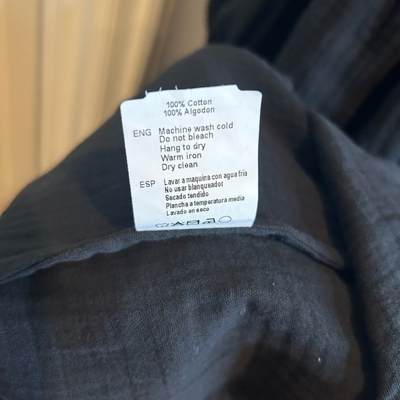 🖤”Zii Ropa” Nella Flowy Black Maxi Dress w/ 3/4 Sleeves and Tie-Back Size M 🖤 - Picture 8 of 11